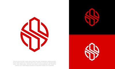 Abstract Initial logo vector. Initials S logo design. Innovative high tech logo template