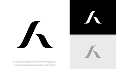 Abstract Initial logo vector. Initials A logo design. Innovative high tech logo template