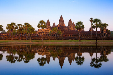 Angkor Wat is a beautiful stone castle of the Khmer Empire. Located in the center of Angkor Thom