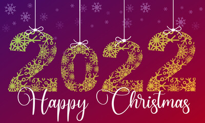 Merry Christmas background, Happy New Year 2022