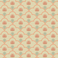 decorative pattern vintage flowers mughal art