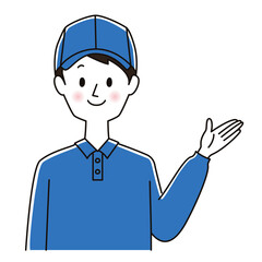 案内する引っ越しスタッフ