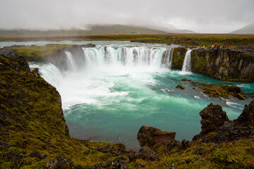 The Godafoss Icelandic: Goðafoss  waterfall of the gods, is a famous waterfall in Iceland.