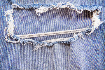Denim texture with ripped patterns abstract for background
