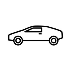 supercar simple icon design, vehicle outline icon
