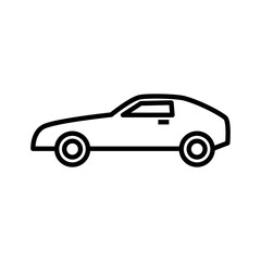 coupe simple icon design, vehicle outline icon