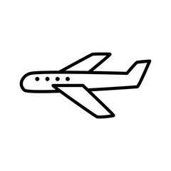 airplane simple icon design, vehicle outline icon