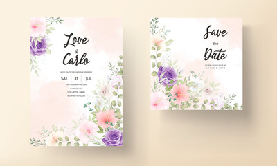 Beautiful Soft Flower Wedding Invitation Card_7