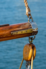 Details of an old sailing ship