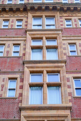 Fototapeta premium The building around the sea front of Brighton show architectural detail from a range of centuries dating back to Victorian times.