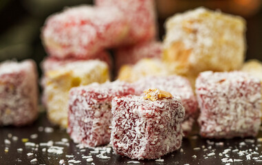 Turkish delight marmalade with filling.