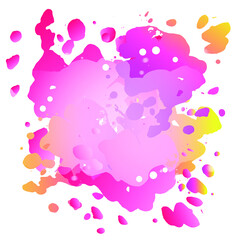 Pink yellow watercolor paint on white backdrop for decoration, poster, banner, design, text, advert, valentine, party, celebration, gift tag, birthday, design, mothers day
