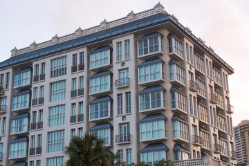 Fototapeta na wymiar Residential apartment building in Fort Lauderdale downtown, Florida.
