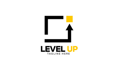 Level Up Logo design vektor inspiration template. Logo template for your brand, company, bussines and others