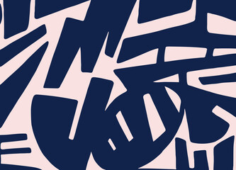two-tone contrasting design with abstract pattern of different shapes