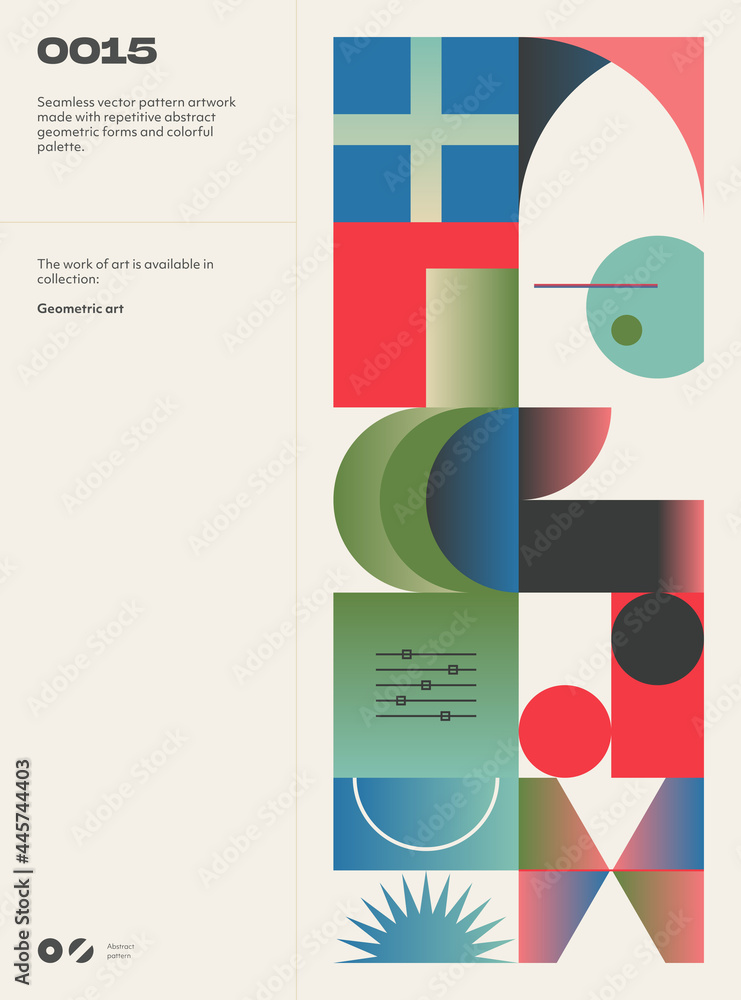 Poster abstract art geometrical poster design layout with text and graphics