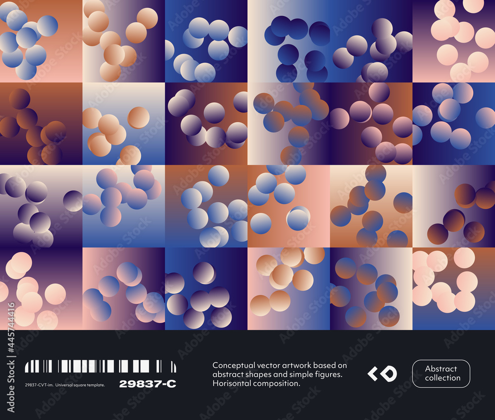 Poster abstract art geometrical poster design layout with text and graphics