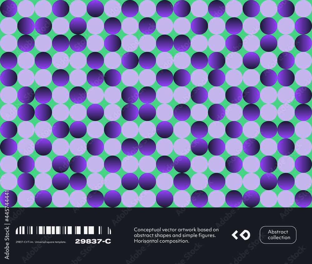 Wall mural abstract art geometrical poster design layout with text and graphics