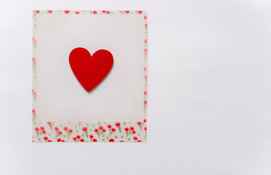 themed photo overlay with a hand-painted wooden heart on a light background and plenty of space for copy or text