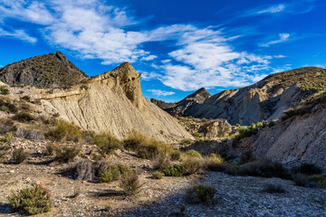 Tabernas desert, Desierto de Tabernas near Almeria, andalusia region, Spain