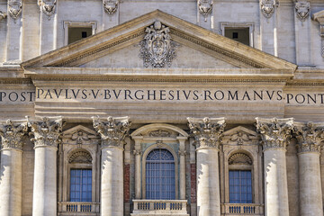 St. Peter's Basilica (Consecrated 1626). Papal Basilica of St. Peter in Vatican - the world's largest church, is the center of Christianity. Vatican.