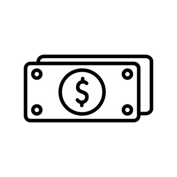 Money Linear Vector Icon Design