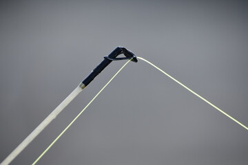 Close up of tip of fishing rod