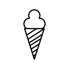 Icecream Linear Vector Icon Design