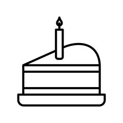 Cakeslice Linear Vector Icon Design