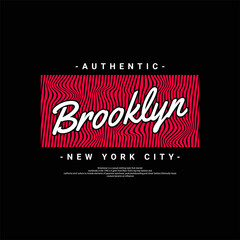 Brooklyn writing design, suitable for screen printing t-shirts, clothes, apparel, jackets and others