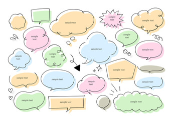 手描きふきだし　ペン画