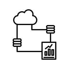 Database Linear Vector Icon Design