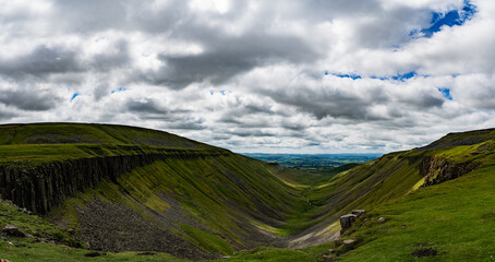 A view of High Cup Nick on the northern Pennines in Cumbria England