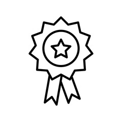 Badge Linear Vector Icon Design