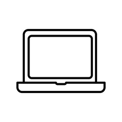 Laptop Linear Vector Icon Design