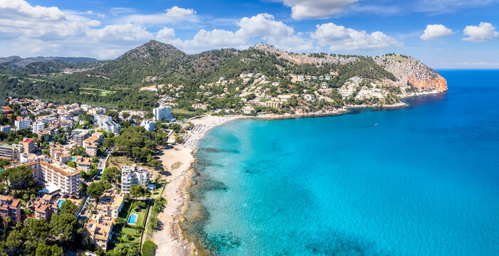 Aerial view of Canyamel bay in Mallorca Islands, Spain