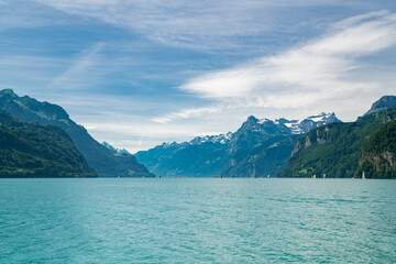 lake and mountains