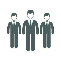 Businessman, leader, manager icon. Gray vector graphics.