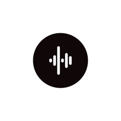 Music wave logo design template