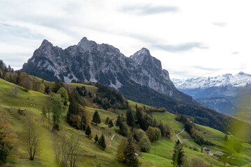 Naklejka premium Blick vom Sattel in Richtung Schwyz