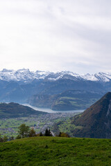 Fototapeta premium Blick vom Sattel in Richtung Schwyz