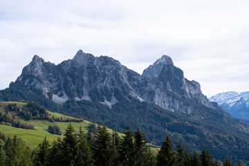 Fototapeta na wymiar Blick vom Sattel in Richtung Schwyz