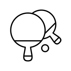 Ping pong Vector Line Icon Design