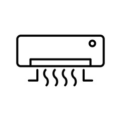 Air Conditioner Linear Vector Icon Design