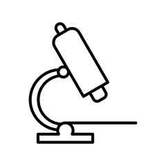 Microscope Linear Vector Icon Design