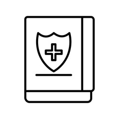 Obraz premium Medical Book Linear Vector Icon Design