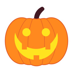 Halloween colorful pampkin logo.Color pumpkin icon on white background. Vector pumpkin illustration. Simple illlustration of halloween pumpkin.