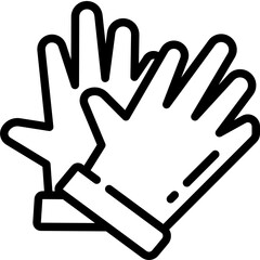 gloves line icon