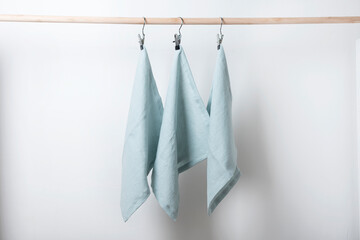 ight blue linen napkins