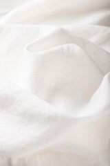 Linen fabric in natural white color